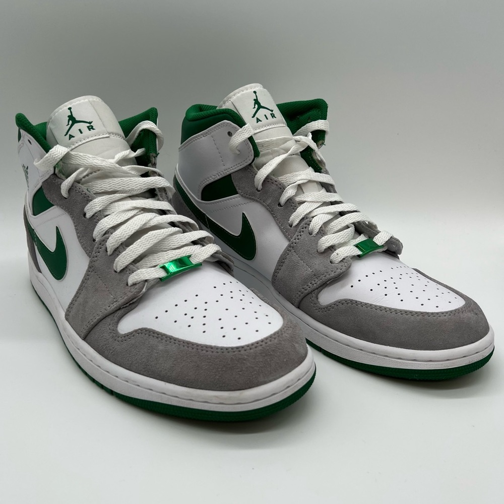 Nike Air Jordan 1 Mid SE Grey Pine Green Tennis Shoes Sneakers DC7294-103 11.5